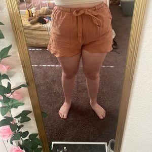 HYFVE Orange Flowy Summer Shorts
